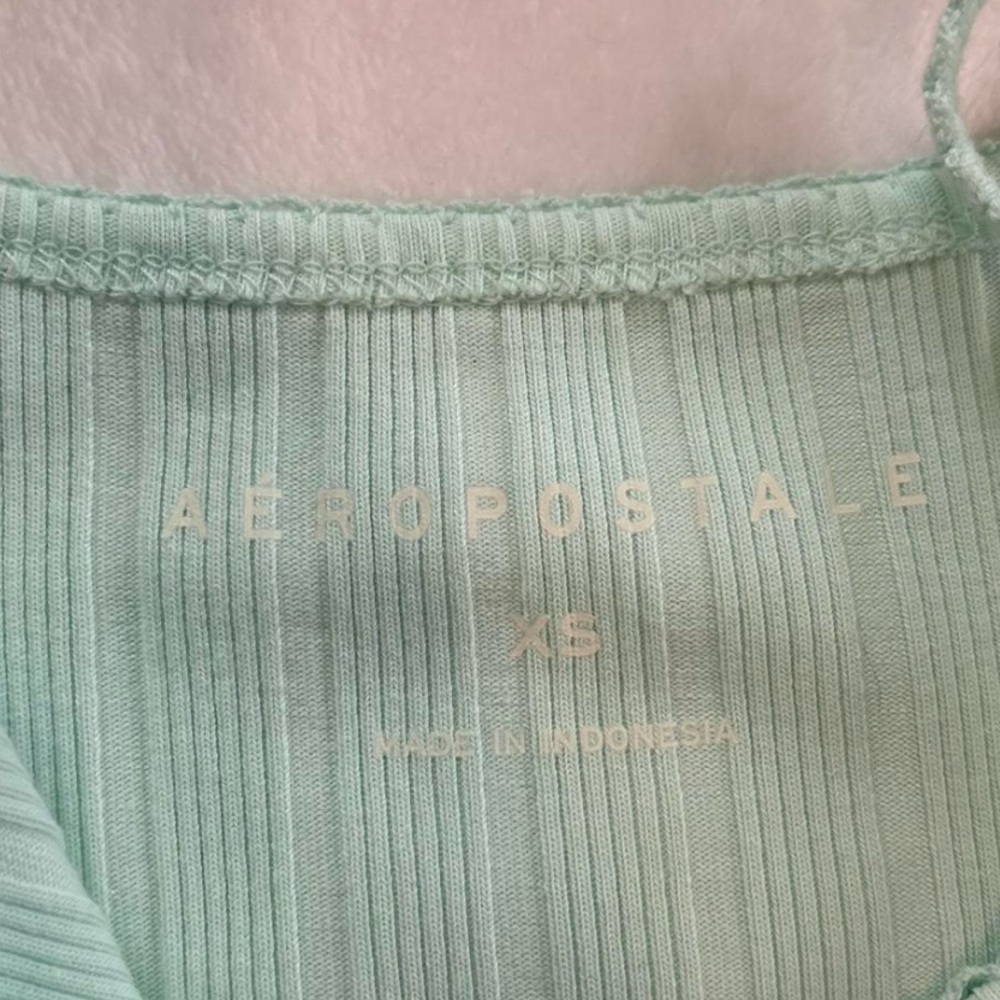 Green Ribbed Tank Top - Picture 4 of 4